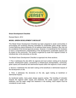 Green Development Checklist