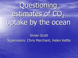 The reliability of estimates of the carbon (CO2) uptake of the ocean