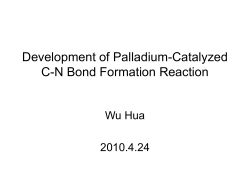 25. Development of Palladium-Catalyzed C