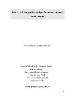 GREGORY Tahrir - Geographical Imaginations
