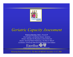 Geriatric Capacity Assessment