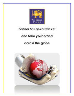 Partner Sri Lanka Cricket and take your brand across the globe