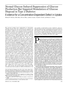 Normal Glucose-Induced Suppression of Glucose Production But