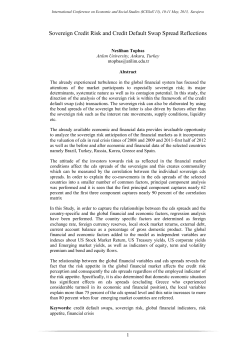 Correlations of the Variables with the cds Spreads