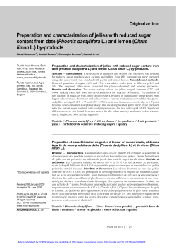 Preparation and characterization of jellies with reduced sugar