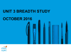 unit 3 breadth study october 2016
