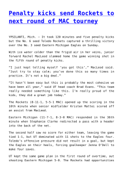 Penalty kicks send Rockets to next round of MAC tourney