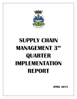 scm report for third quarter