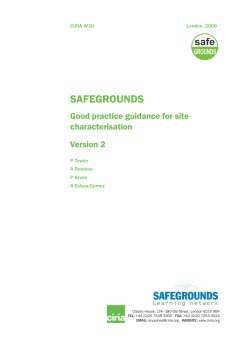 Good practice guidance for site characterisation