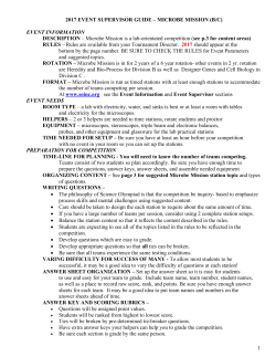 2017 EVENT SUPERVISOR GUIDE &ndash; MICROBE MISSION (B/C) 1
