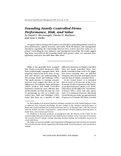 Founding Family Controlled Firms