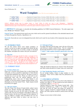 Forex`s Journal Template