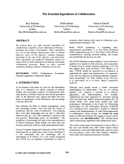 The Essential Ingredients of Collaboration