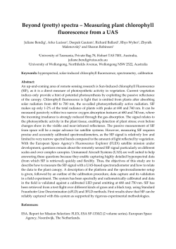 spectra ‒ Measuring plant chlorophyll fluorescence from a UAS