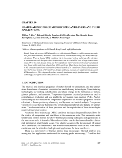 chapter 10 heated atomic force microscope cantilevers and their
