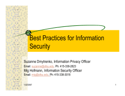 Best Practices for Information Security Power Point