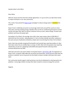 Sample Letter to the Editor Dear Editor, With the recent exit from the