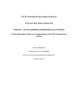 The development of Supply and Use Tables in Constant Prices