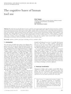 The cognitive bases of human tool use