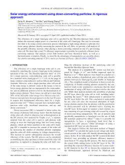 Solar energy enhancement using down-converting