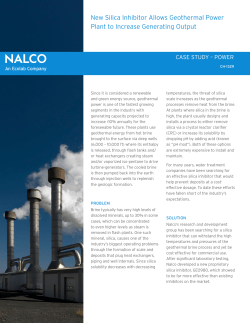 New Silica Inhibitor Allows Geothermal Power Plant to Increase