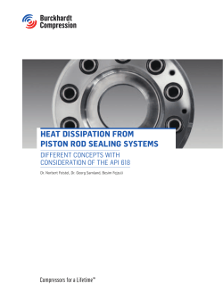 heat dissipation from piston rod sealing systems