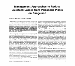 Management Approaches to Reduce Livestock Losses from