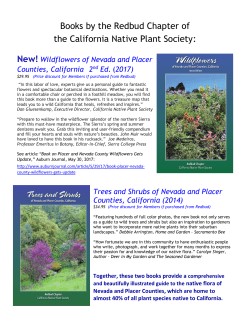 Books by the Redbud Chapter of the California Native Plant Society: