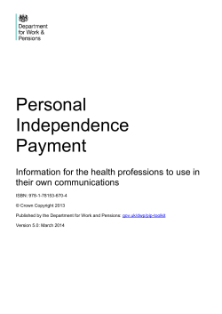 Personal Independence Payment