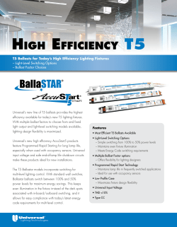 high efficiency t5 - Universal Lighting Technologies