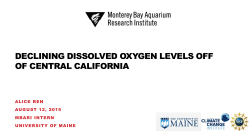 declining dissolved oxygen levels off of central california