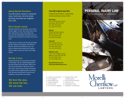 personal injury law - Morelli Chertkow LLP