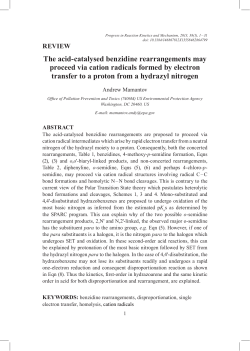 The acid-catalysed benzidine rearrangements