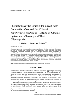 Chemotaxis of the unicellular green alga <Emphasis Type="Italic