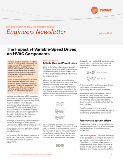 Considerations for applying variable-speed drives on HVAC