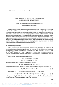 The natural partial order on a regular semigroup