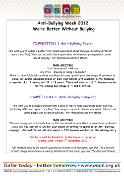Anti-Bullying Week 2012 We`re Better Without