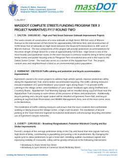 massdot complete streets funding program tier 3 project narratives