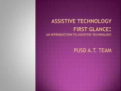AssiSTIVE TECHNOLOGY