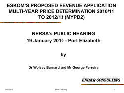 Enbar Consulting NERSA public hearing