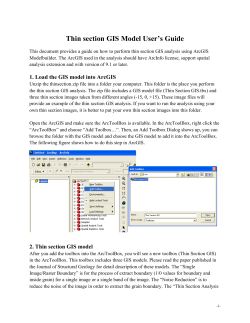 Thin section GIS Model User`s Guide
