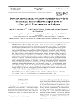 Photosynthesis monitoring to optimize growth of