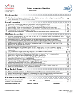 Inspection Checklist