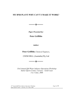 MY BNR PLANT-WHY CAN`T I MAKE IT WORK? Peter Griffiths
