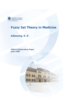 Fuzzy Set Theory in Medicine