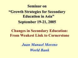 The Strategic Nature of Secondary Education