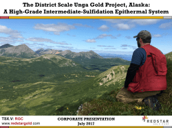 The District Scale Unga Gold Project, Alaska: A High
