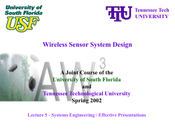 USF EEL 4935/TTU ECE 4720 SPECIAL TOPIC: WIRELESS