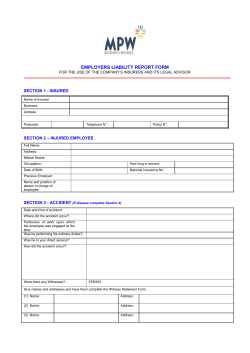 Employers Liability Report Form