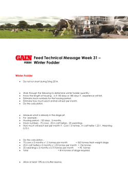 Feed Technical Message Week 31 &ndash; Winter Fodder - Agri-link